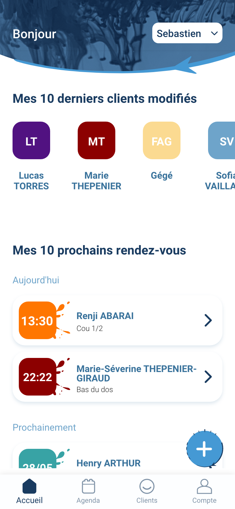Interface de l'application Tattoomorrow sur tablette et smartphone - capture 1