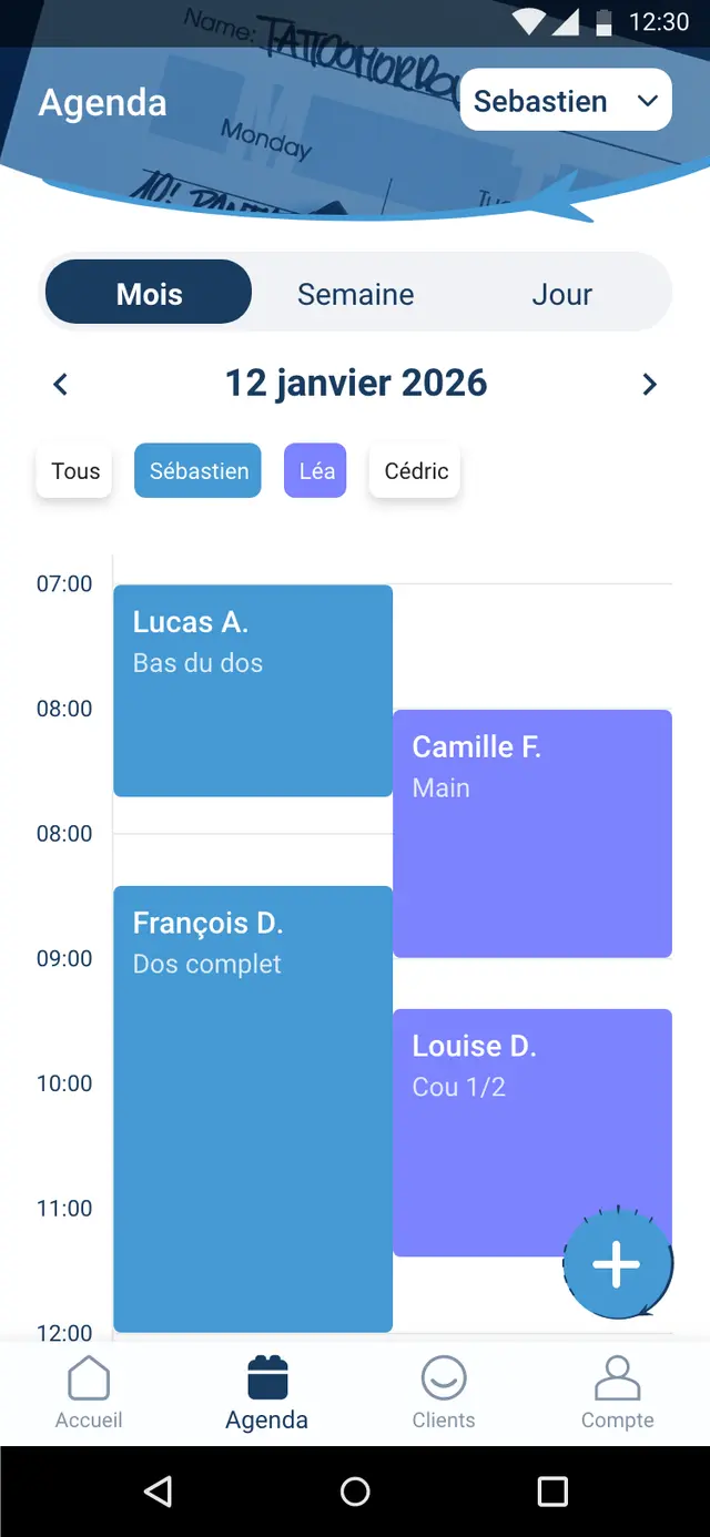 Interface de l'application Tattoomorrow sur tablette et smartphone - capture 3